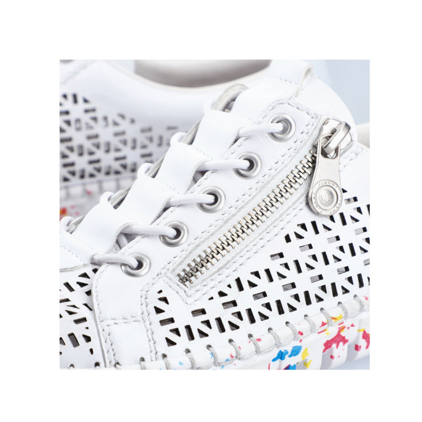 Rieker Dillard M23 White Flowers