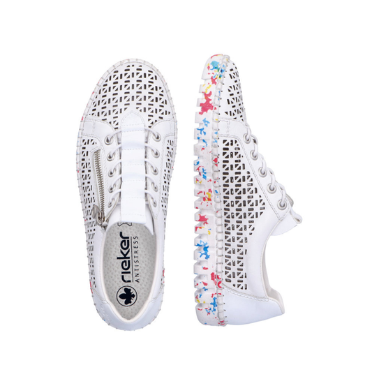 Rieker Dillard M23 White Flowers