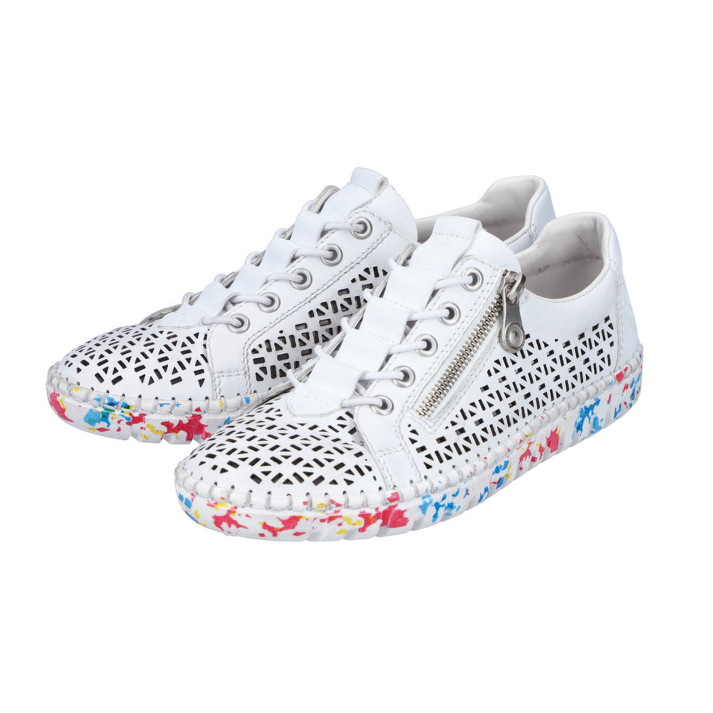 Rieker Dillard M23 White Flowers
