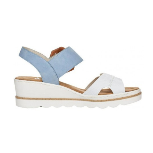Rieker white/ Light Blue 67476-10
