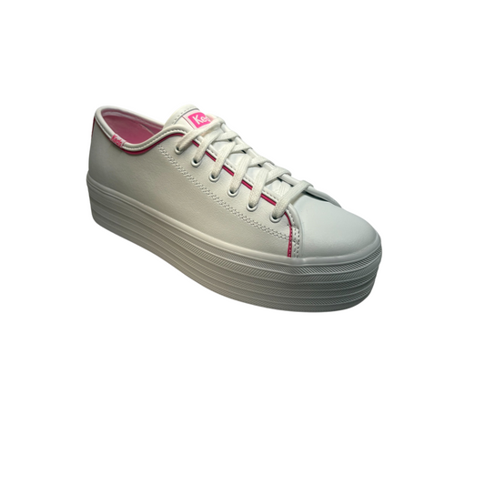 Keds Leather Triple Ups Piping white / Fuchsia