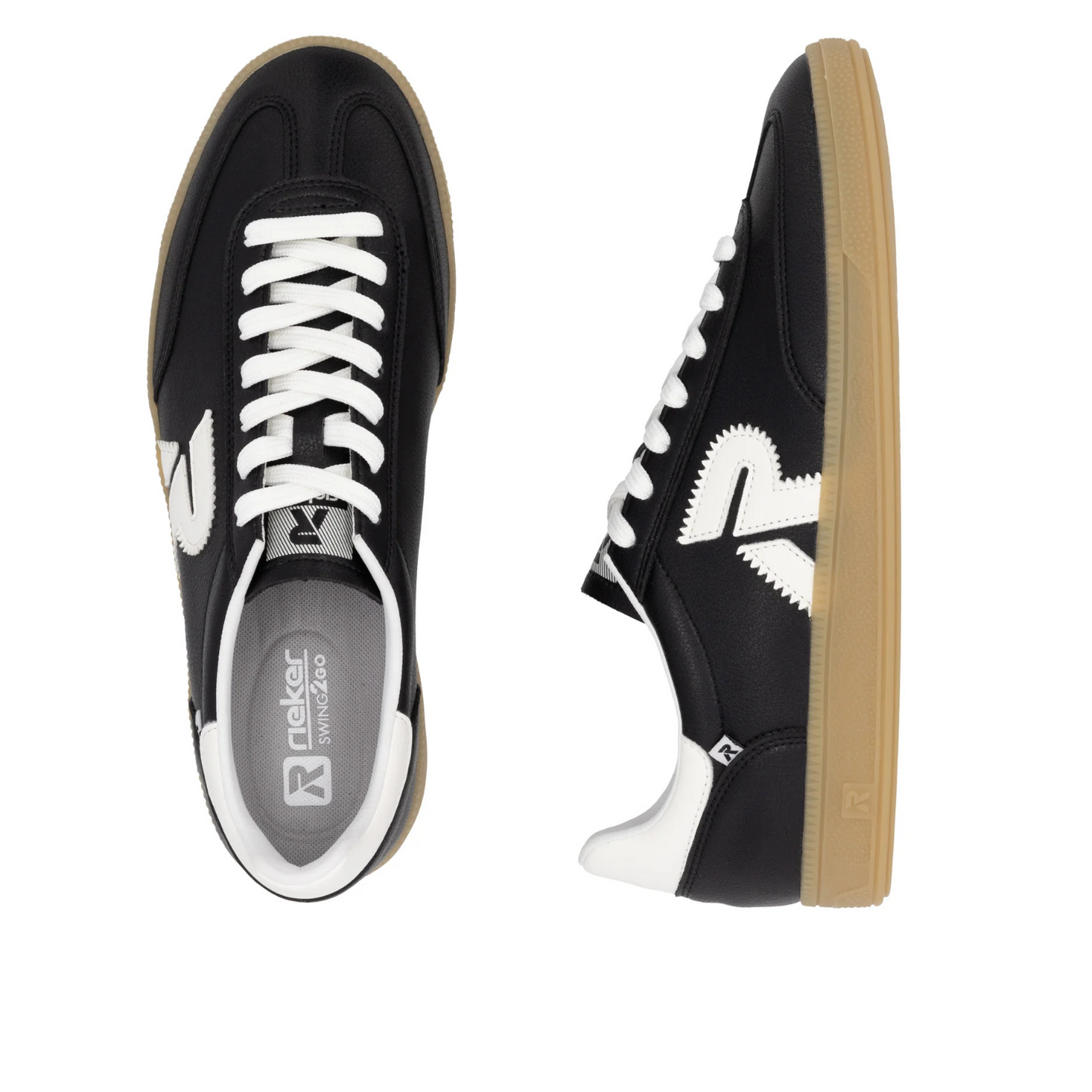 Rieker Mens Black Shoe Ryan U2200-00