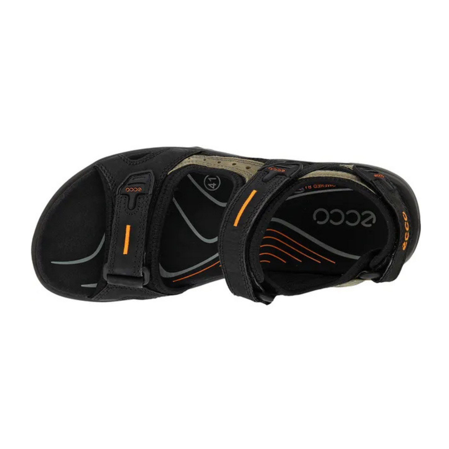 Ecco Offroad Black / Green Mens sandal