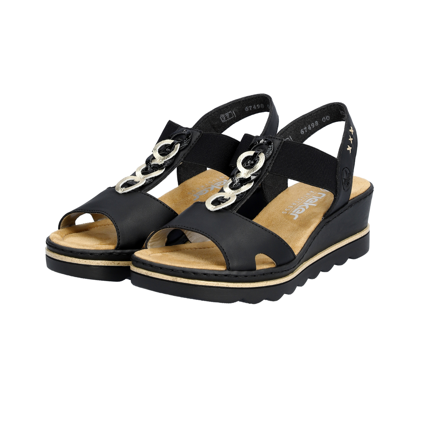 Rieker Wright674 Black/Gold