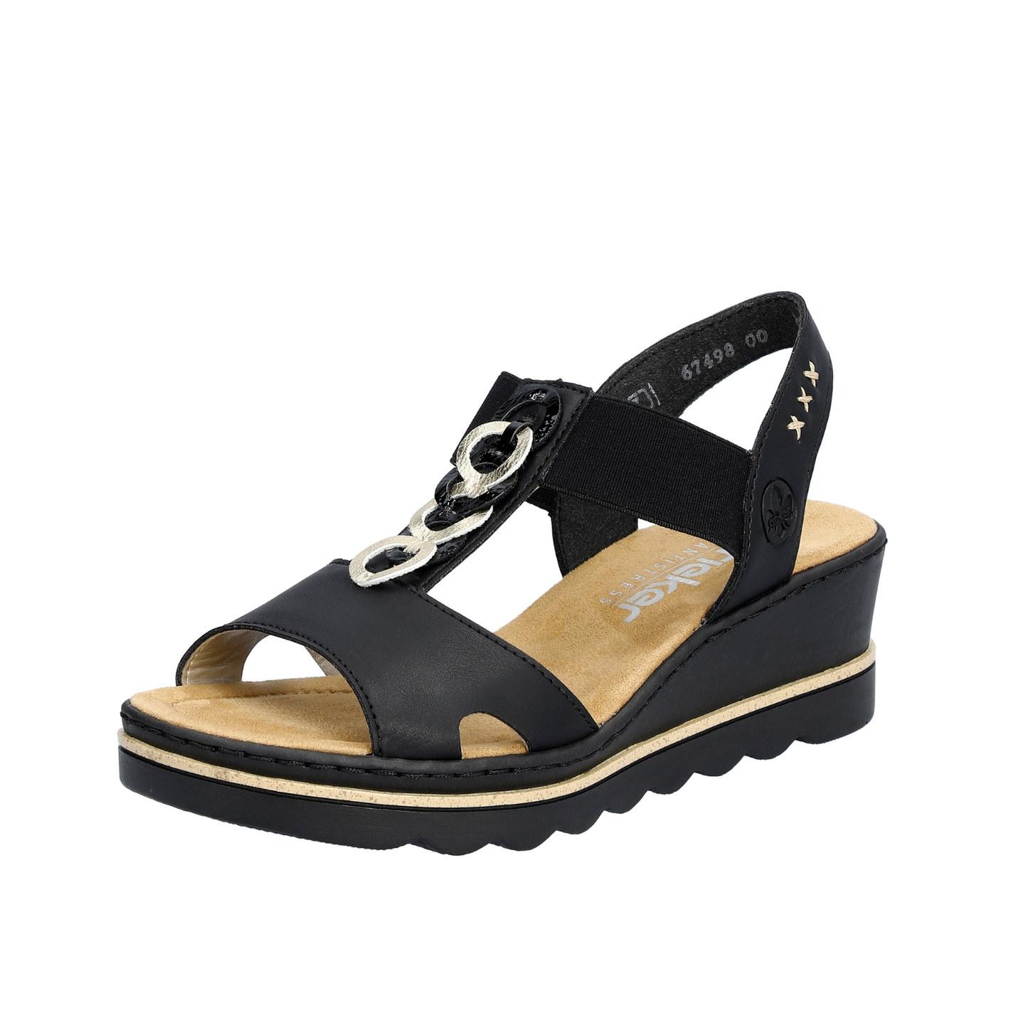 Rieker Wright674 Black/Gold