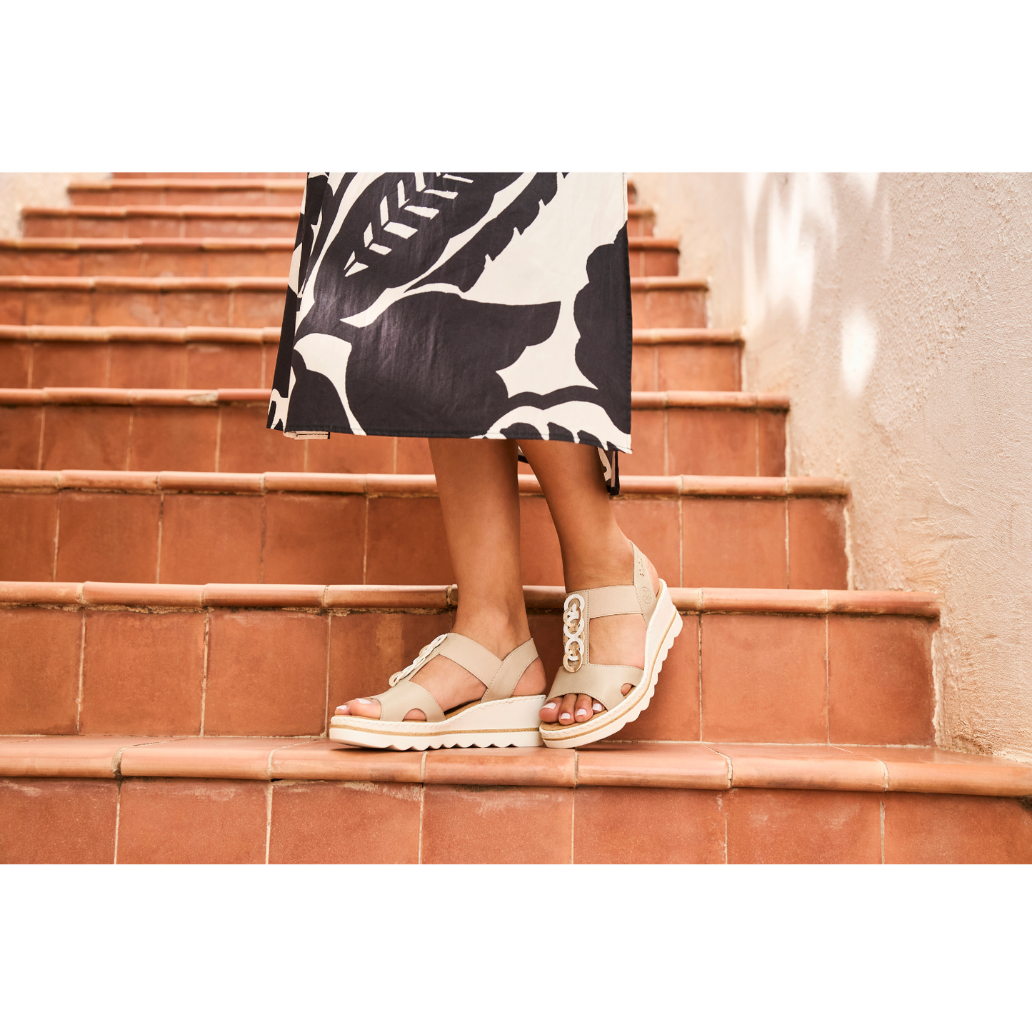 Rieker Wright674 Beige/White