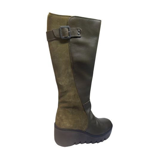 Fly London Zip Up Boots BEFY541FLY MILITARY