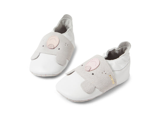 Ss Cub Infant White Leather Flat Shoes