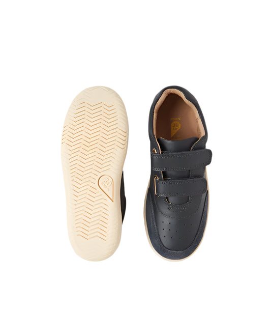 Iw Champ Navy Leather Flat Shoes