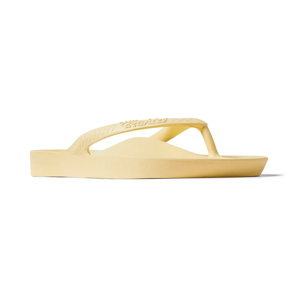 Archies Arch support Jandals Lemon