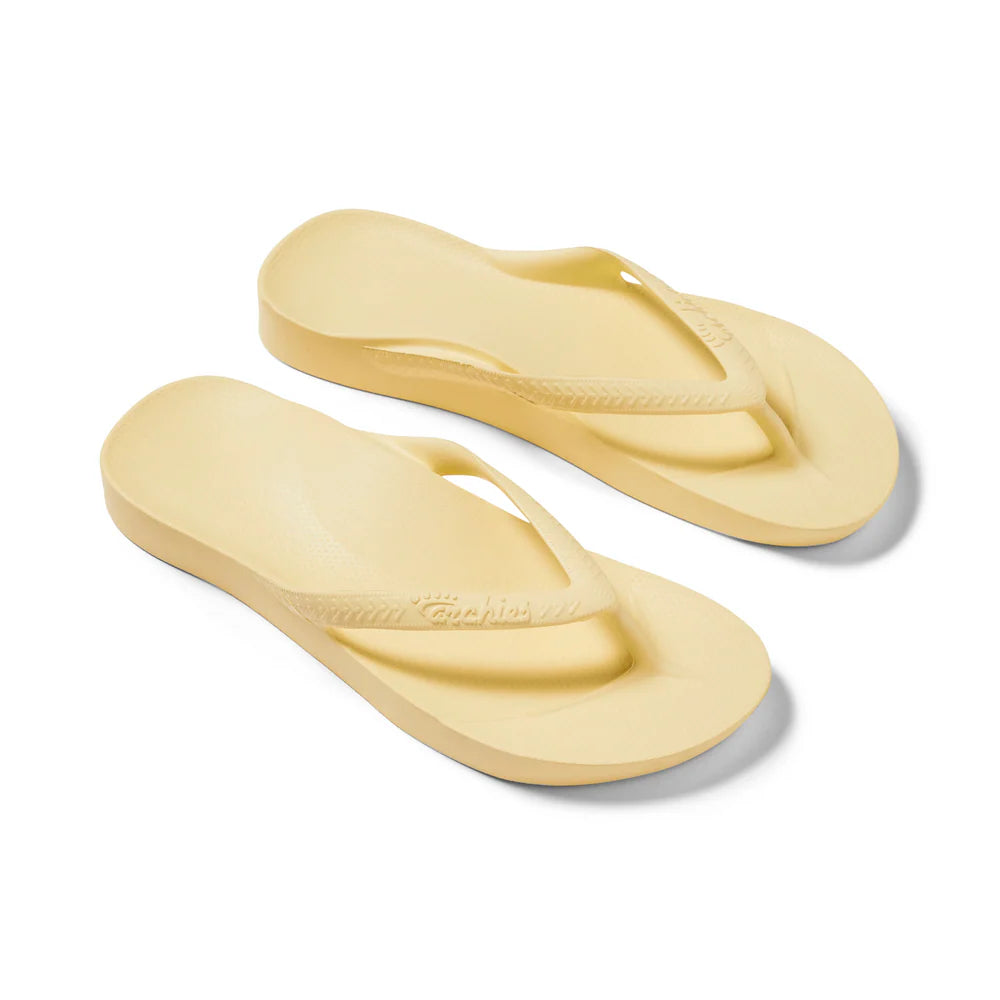 Archies Arch support Jandals Lemon