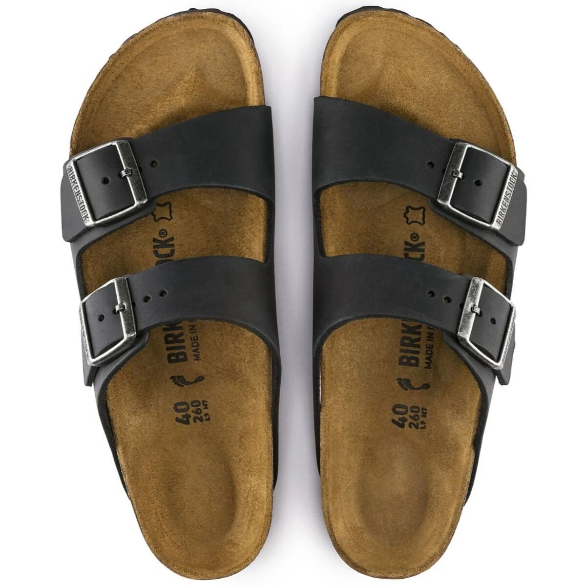 Birkenstock Arizona Oiled Leather Narrow Fit Black 552113
