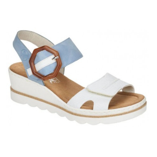 Rieker white/ Light Blue 67476-10