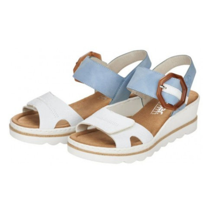 Rieker white/ Light Blue 67476-10