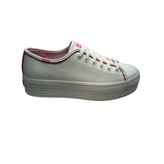 Keds Leather Triple Ups Piping white / Fuchsia