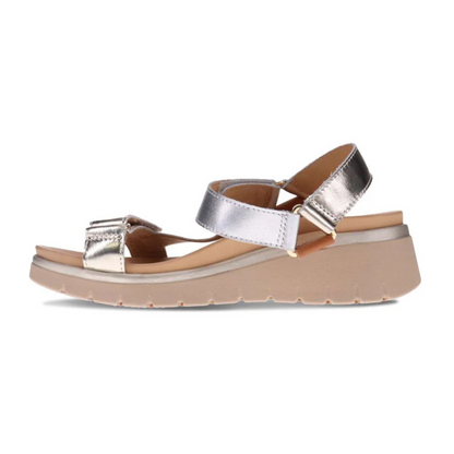 Mia Vita Candice Sandal - Soft Gold/Silver Multi