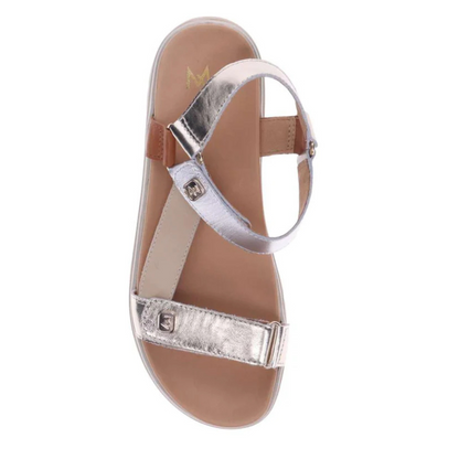 Mia Vita Candice Sandal - Soft Gold/Silver Multi