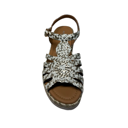 Alfie & Evie Kurt Sandals Cream and Gold