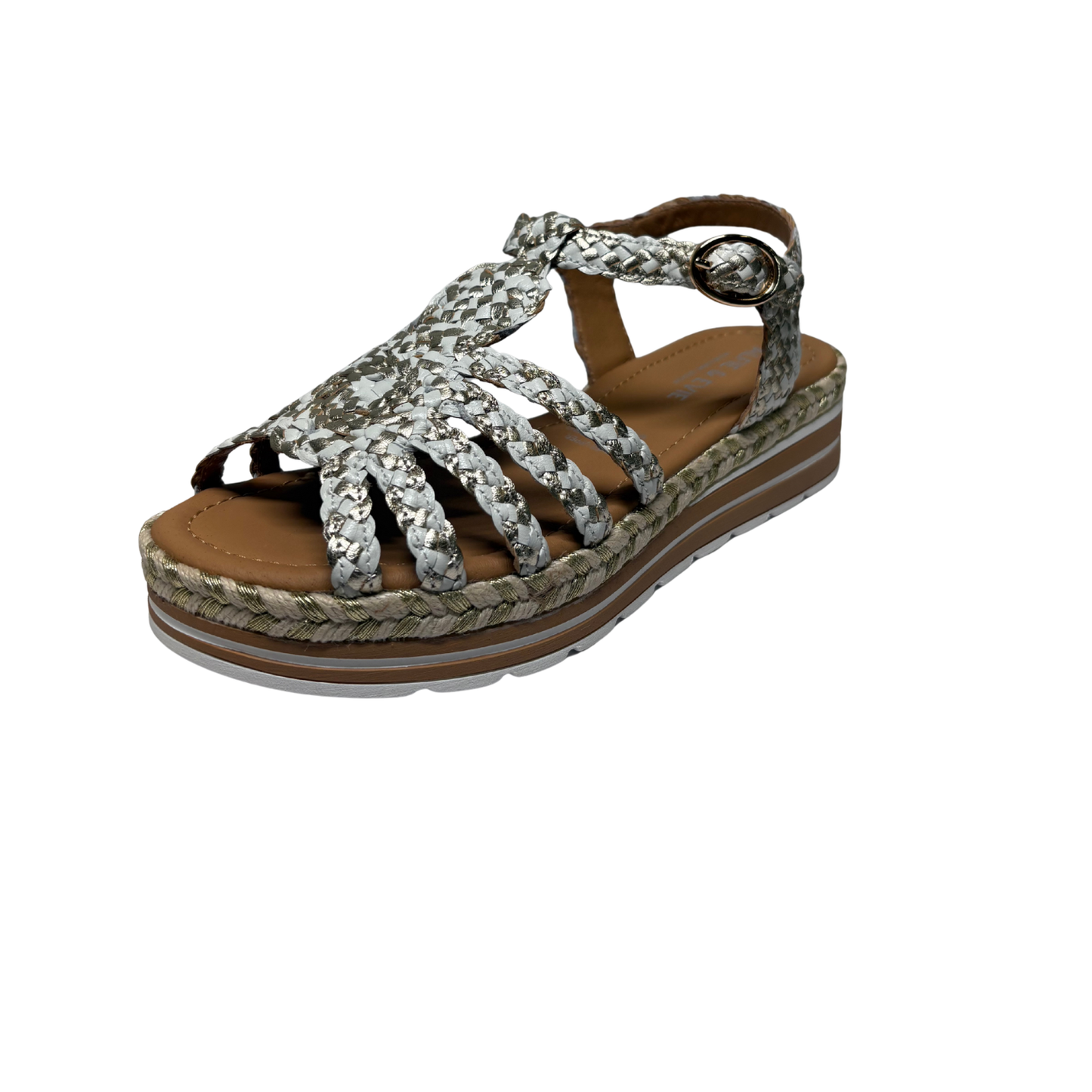 Alfie & Evie Kurt Sandals Cream and Gold