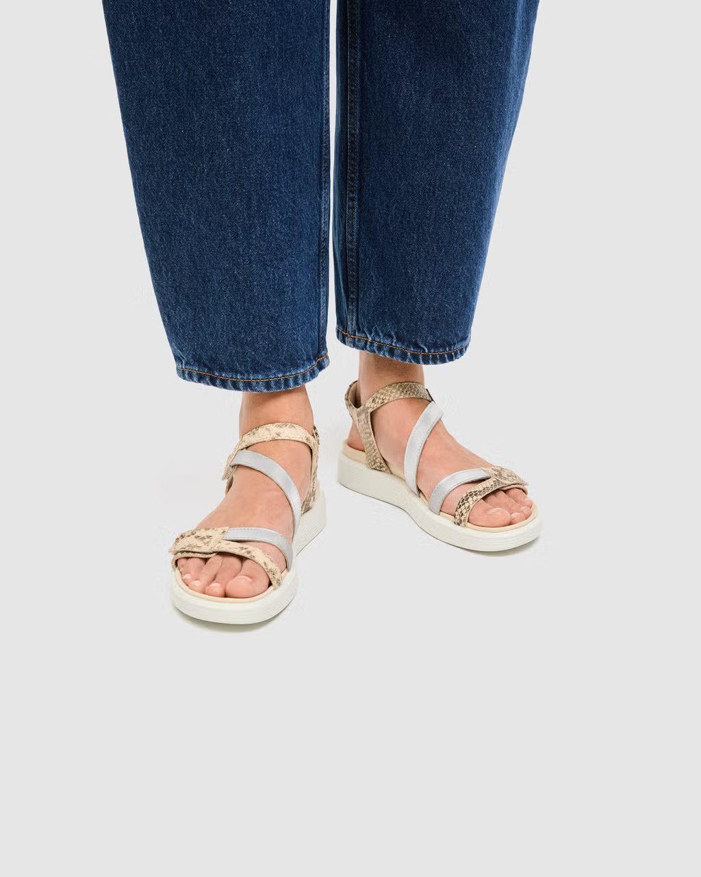 Ecco Soft Sand W 3-Strap Python