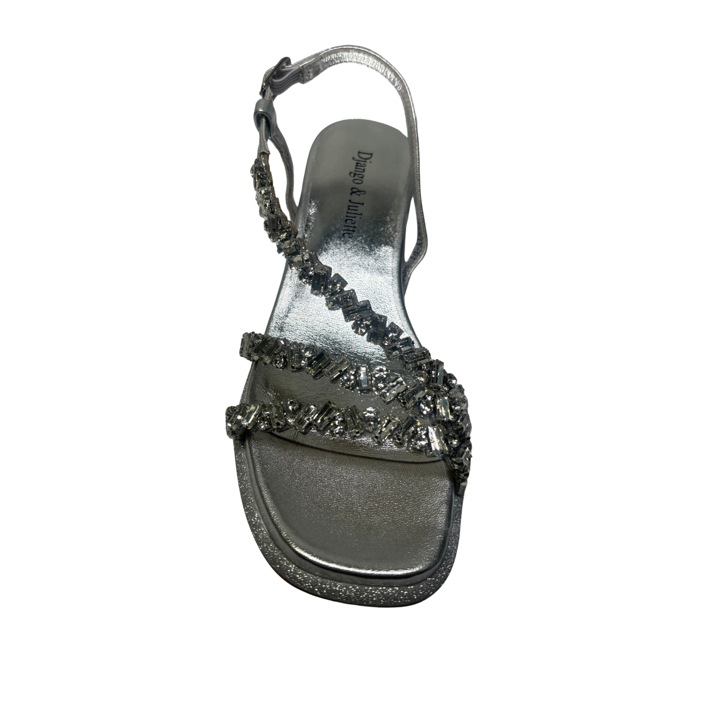 Django & Juliette Berty Silver Jewels Sandals