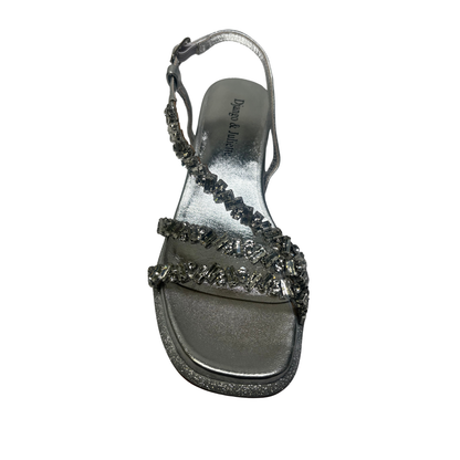 Django & Juliette Berty Silver Jewels Sandals