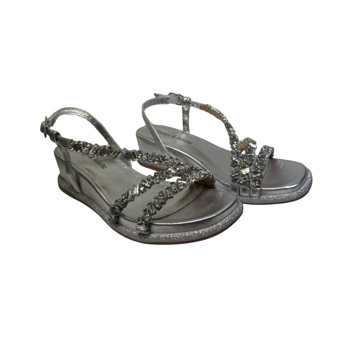 Django & Juliette Berty Silver Jewels Sandals