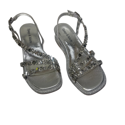Django & Juliette Berty Silver Jewels Sandals