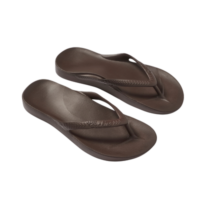 Archies Arch Support Jandals Brown