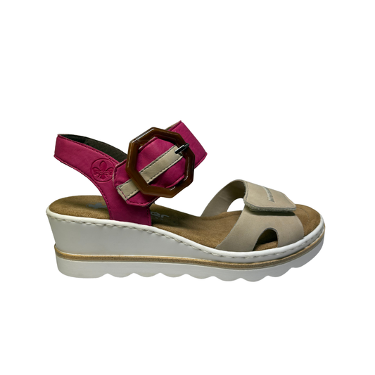 Rieker Whitney 674 Beige Bright Pink