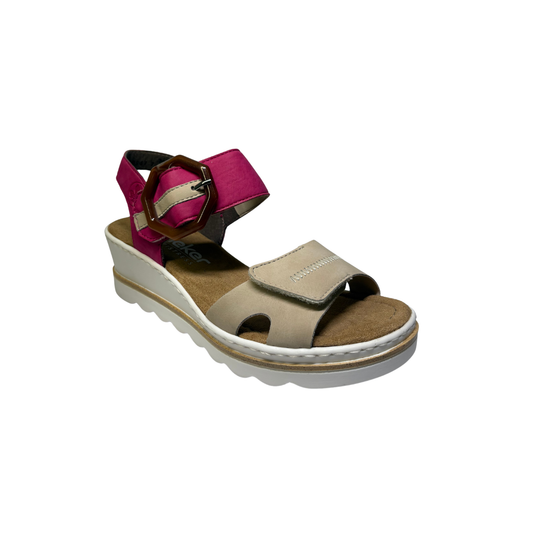 Rieker Whitney 674 Beige Bright Pink