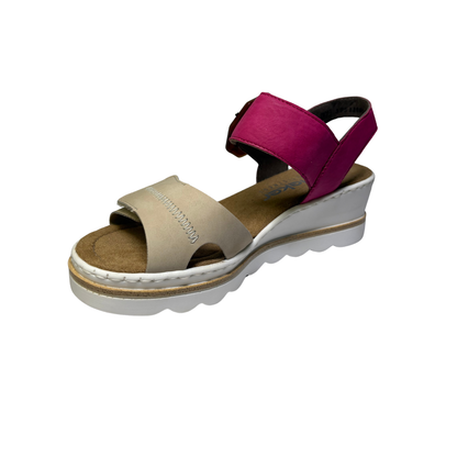 Rieker Whitney 674 Beige Bright Pink