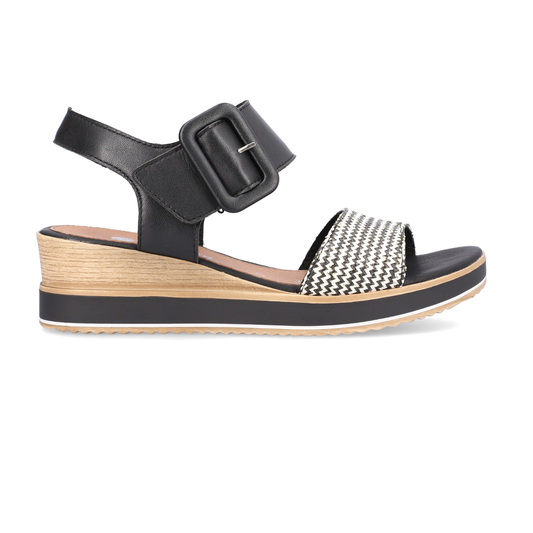Remonte Wilmslow D64 Black/ Black White Stripe