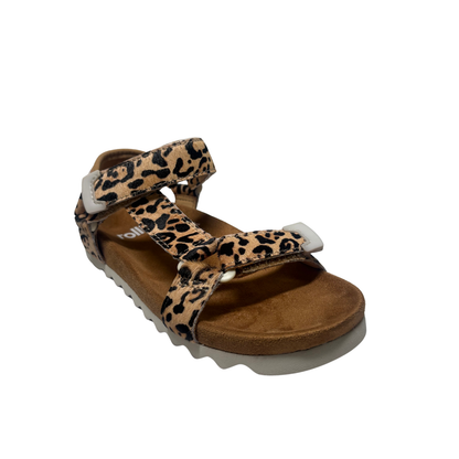 Rollie Sandal Tooth Wedge Neutral Leopard