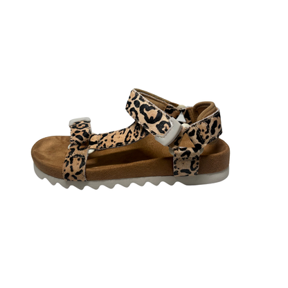 Rollie Sandal Tooth Wedge Neutral Leopard