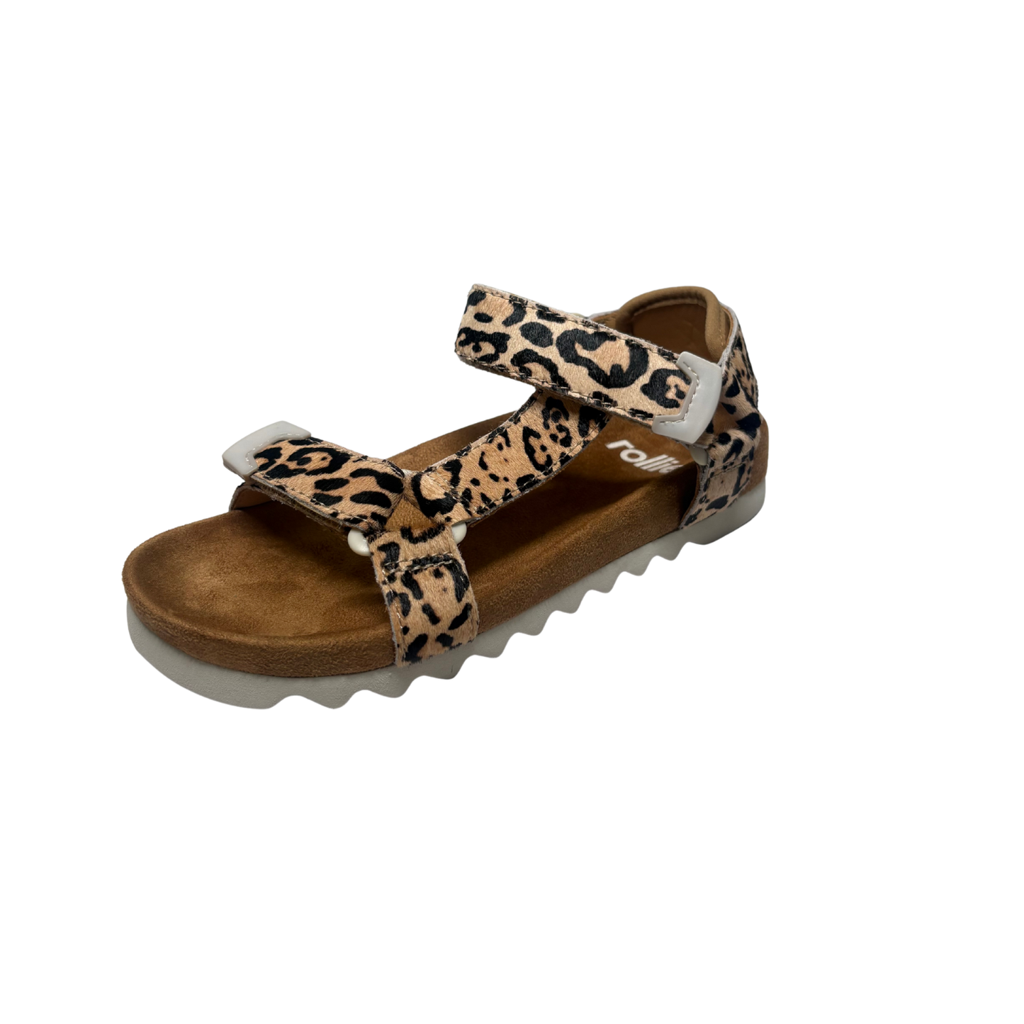 Rollie Sandal Tooth Wedge Neutral Leopard