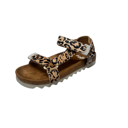 Rollie Sandal Tooth Wedge Neutral Leopard