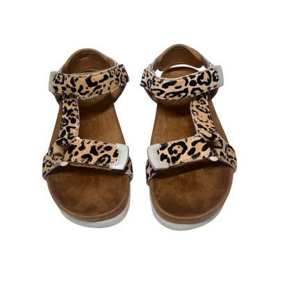 Rollie Sandal Tooth Wedge Neutral Leopard