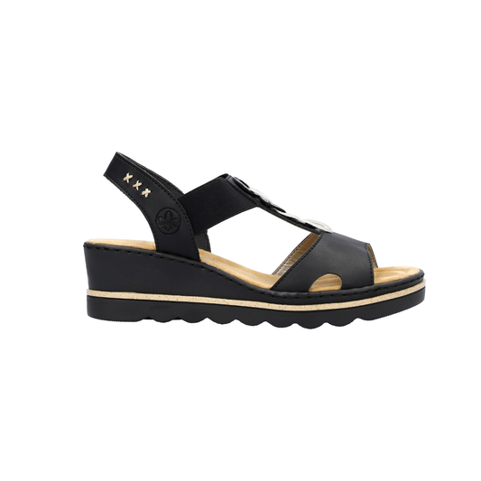 Rieker Wright674  Black/Gold