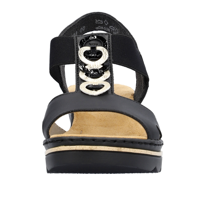 Rieker Wright674  Black/Gold
