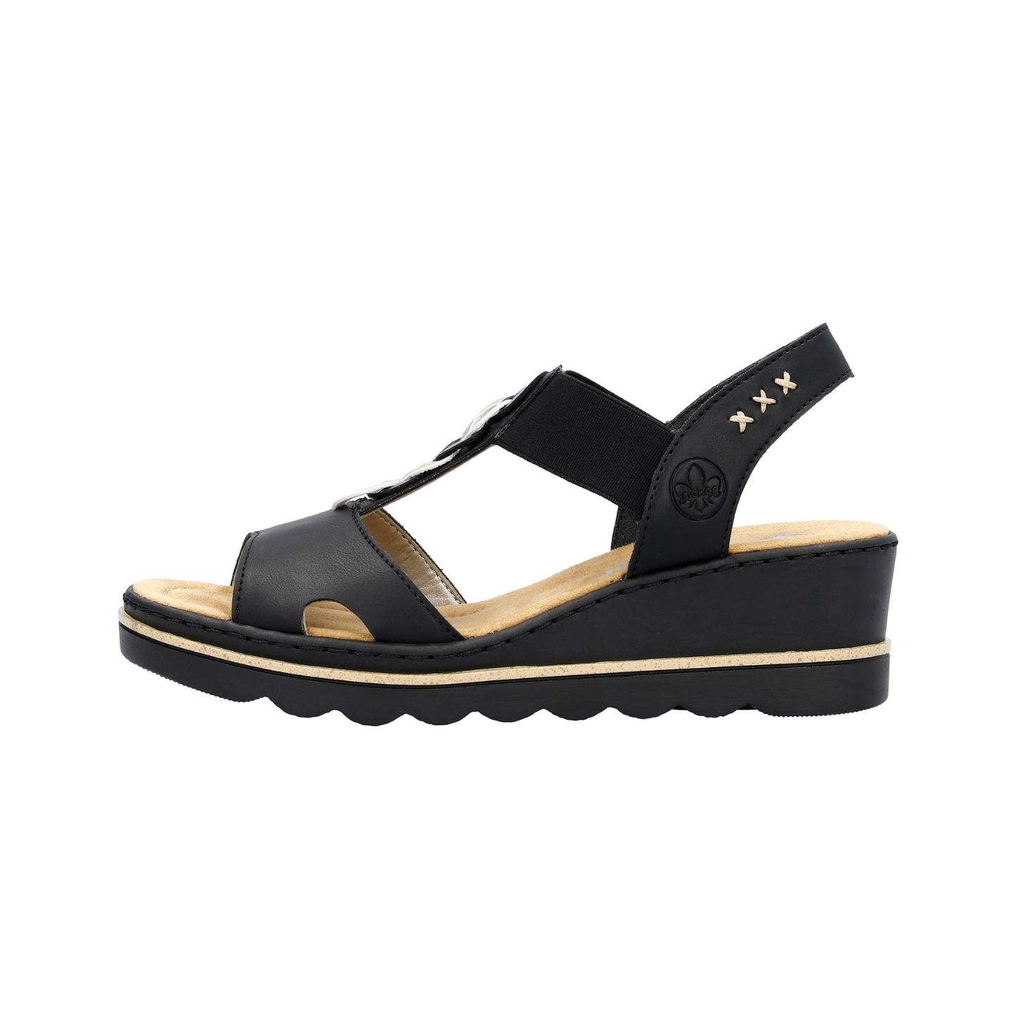 Rieker Wright674  Black/Gold