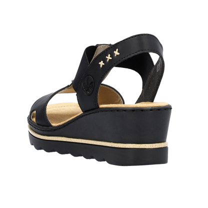 Rieker Wright674  Black/Gold