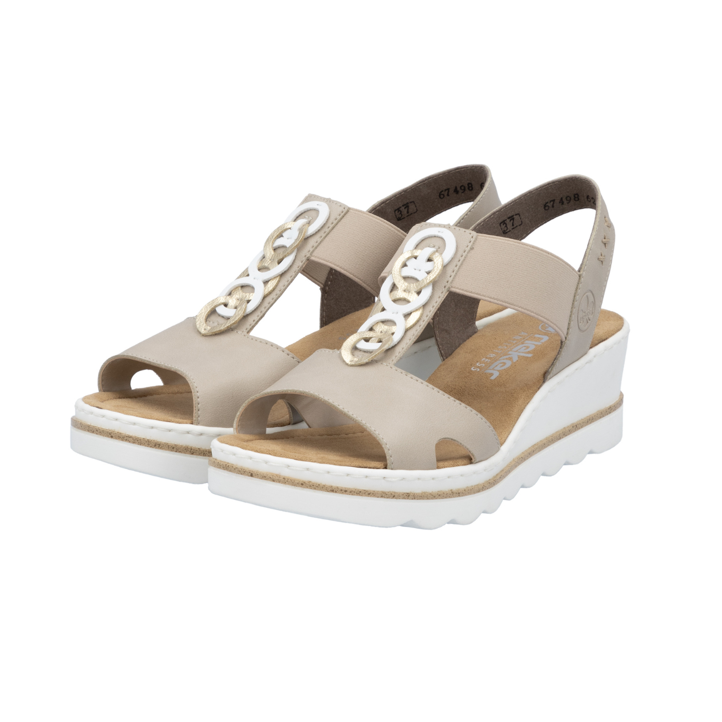 Rieker Wright674 Beige/White