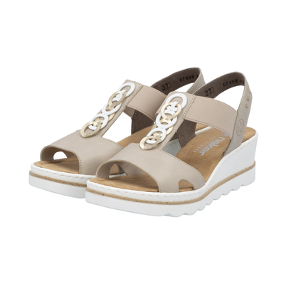 Rieker Wright674 Beige/White