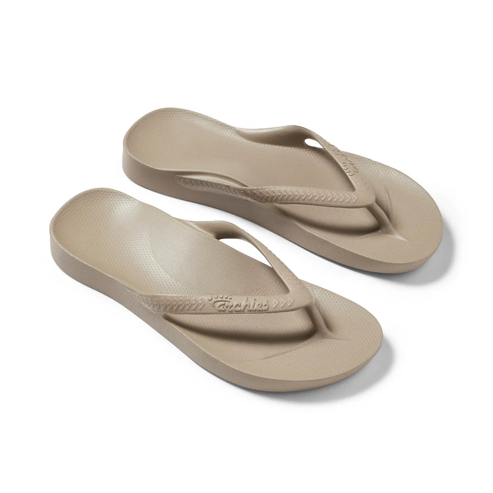 Archies Arch Support Jandals Taupe