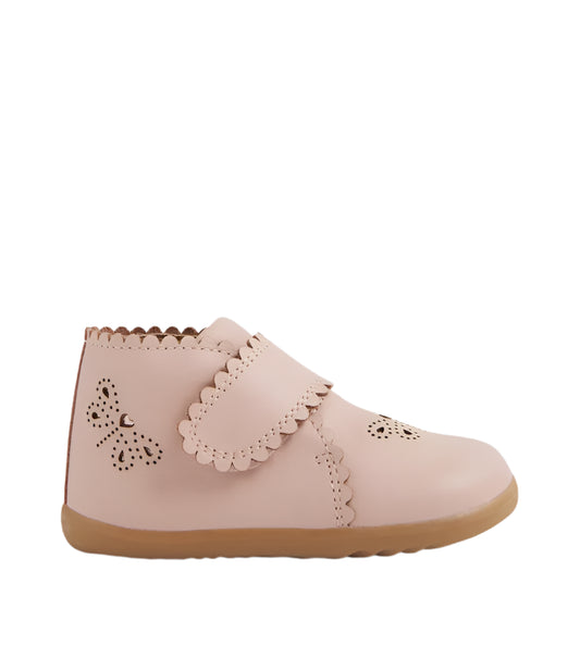 Su Willow Cameo Rose Leather Ankle Boots