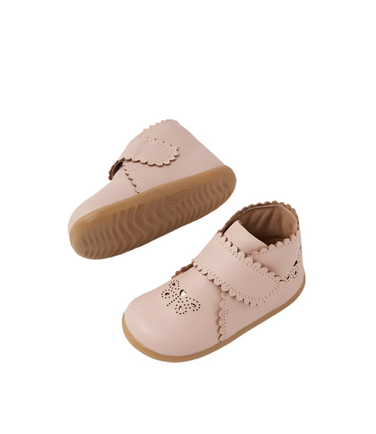 Su Willow Cameo Rose Leather Ankle Boots