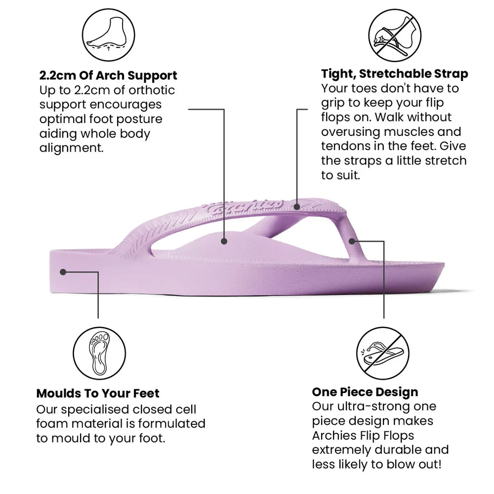 Archies Arch Support Jandals  Lilac