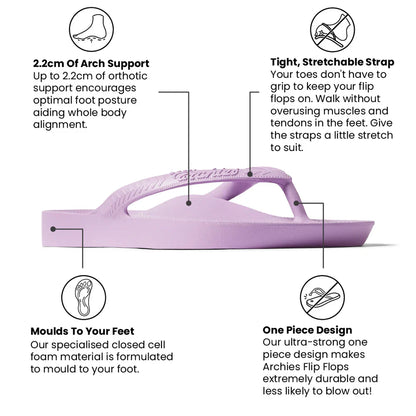 Archies Arch Support Jandals  Lilac