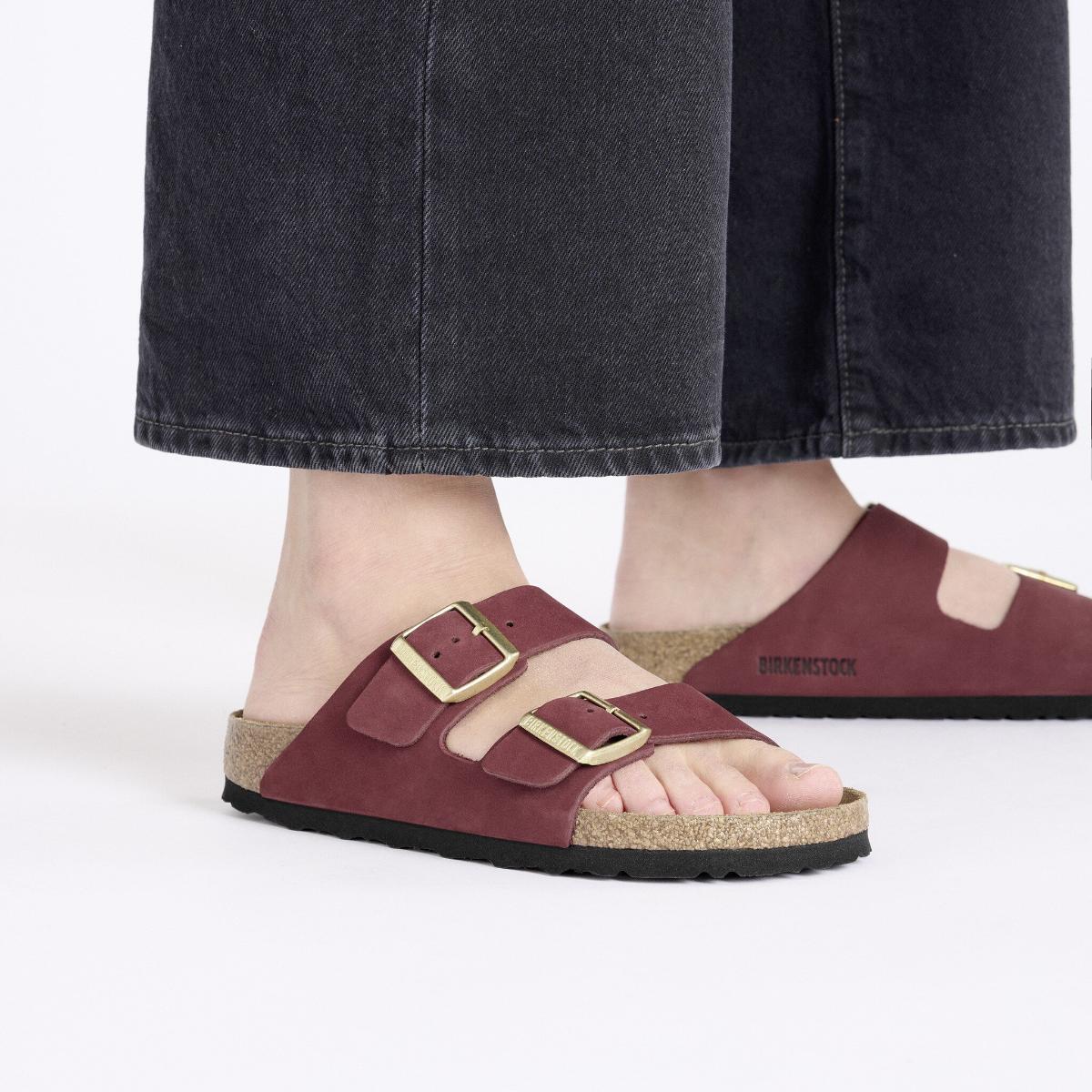Birkenstock Arizona SFB Nubuck Leather Zinfandel